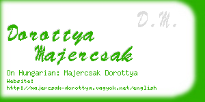 dorottya majercsak business card